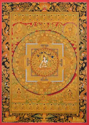 White Tara Mandala | Buddhist Thangka Painting | Meditation
